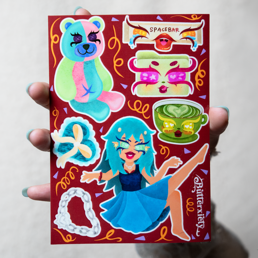 I'm Just A Girl Sticker Sheet